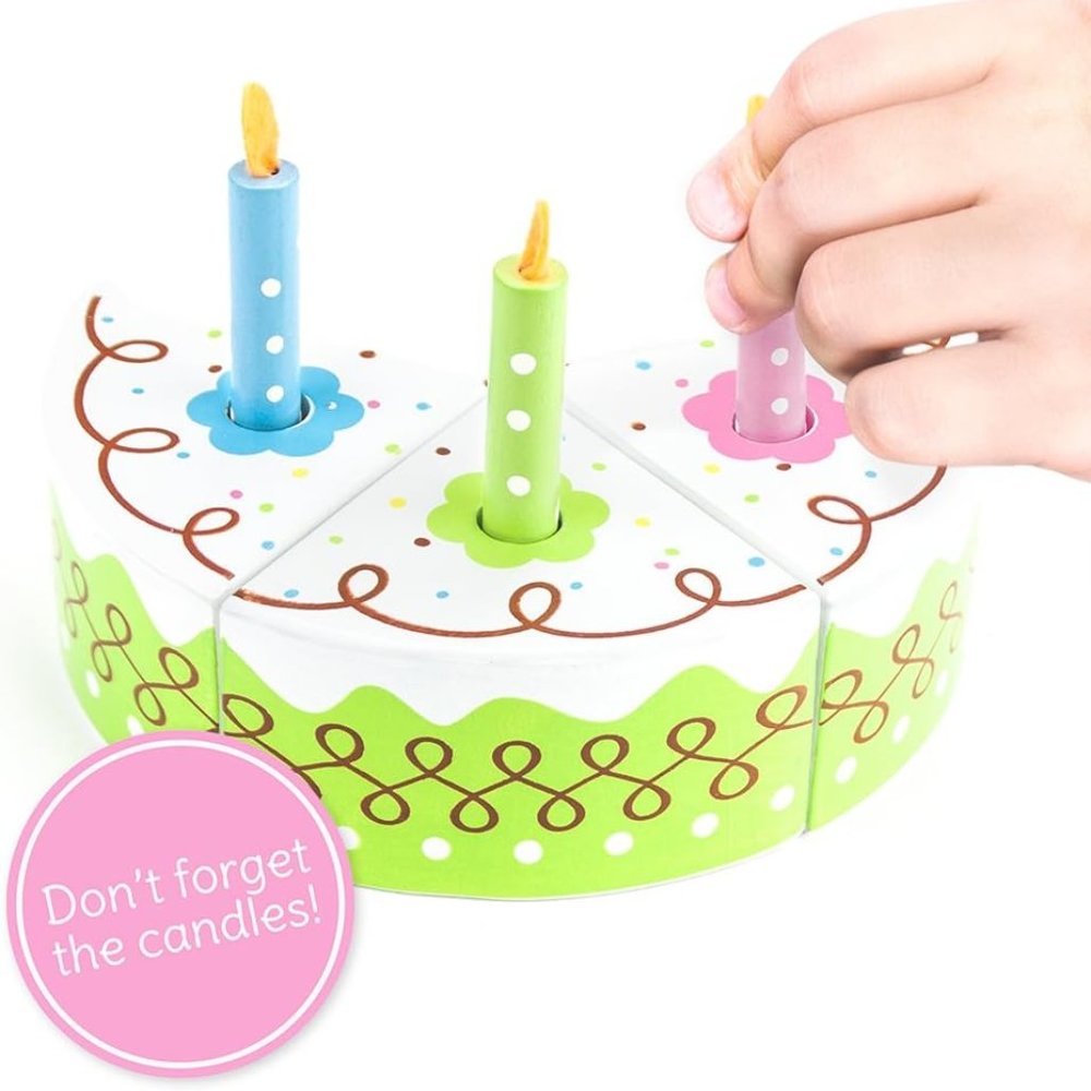 Imagination Generation Wood Happy Birthday Cake Set